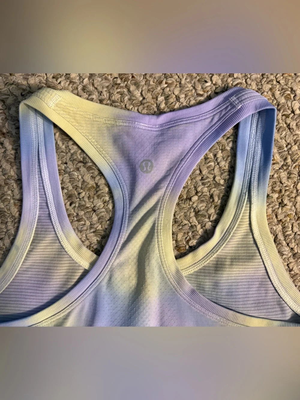 lululemon athletica Swiftly Tech Pastel Tie-Dye Racerback Cropped Tank, Size 0